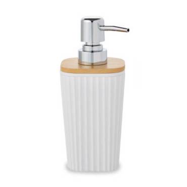 Import Hellas Dispenser ΥΔΡΑ Πλαστικό/Μπαμπού Λευκό/Φυσικό 0037-2716